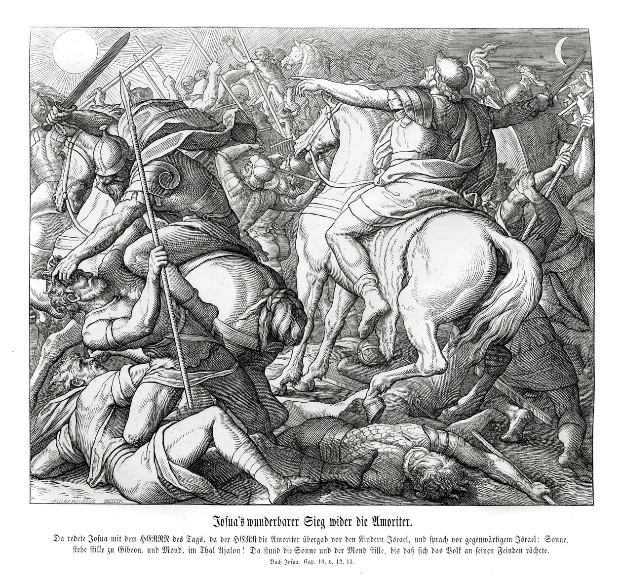 Josvas seier over amorittene, Josva av Julius Schnorr von Carolsfeld