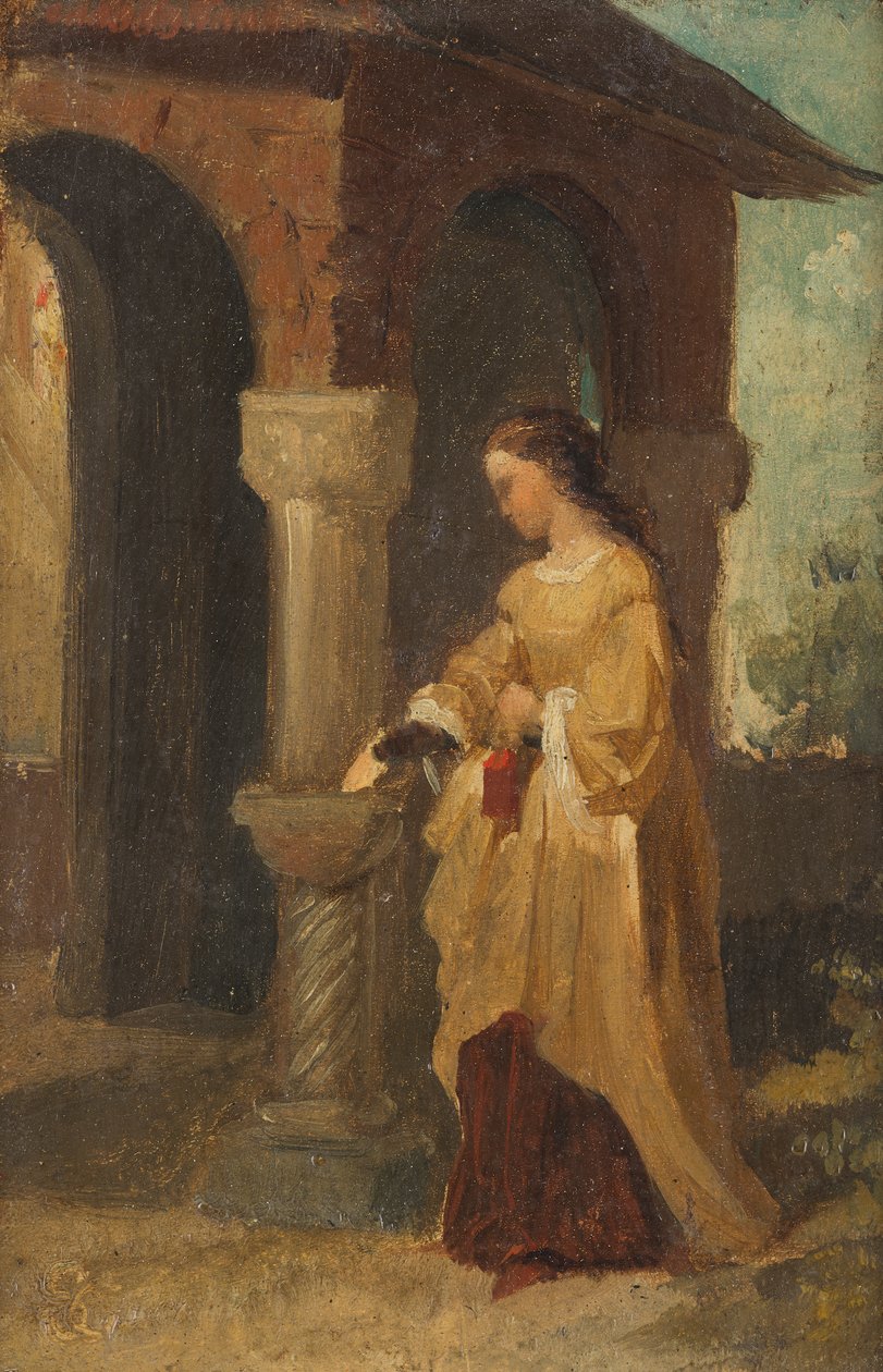 jente foran kirken av Julius Schnorr von Carolsfeld