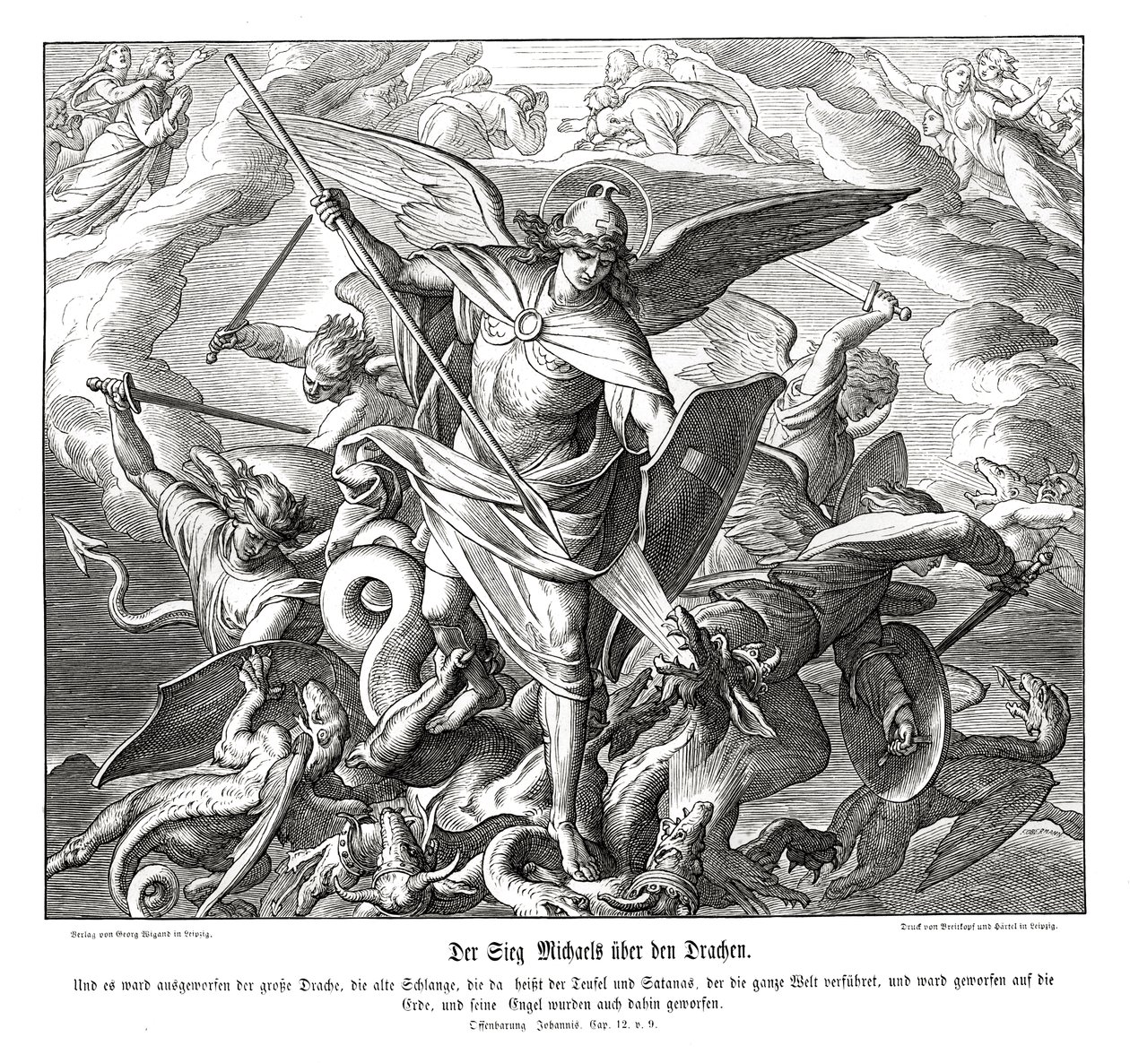 Michaels seier over dragen, Åpenbaring av Julius Schnorr von Carolsfeld