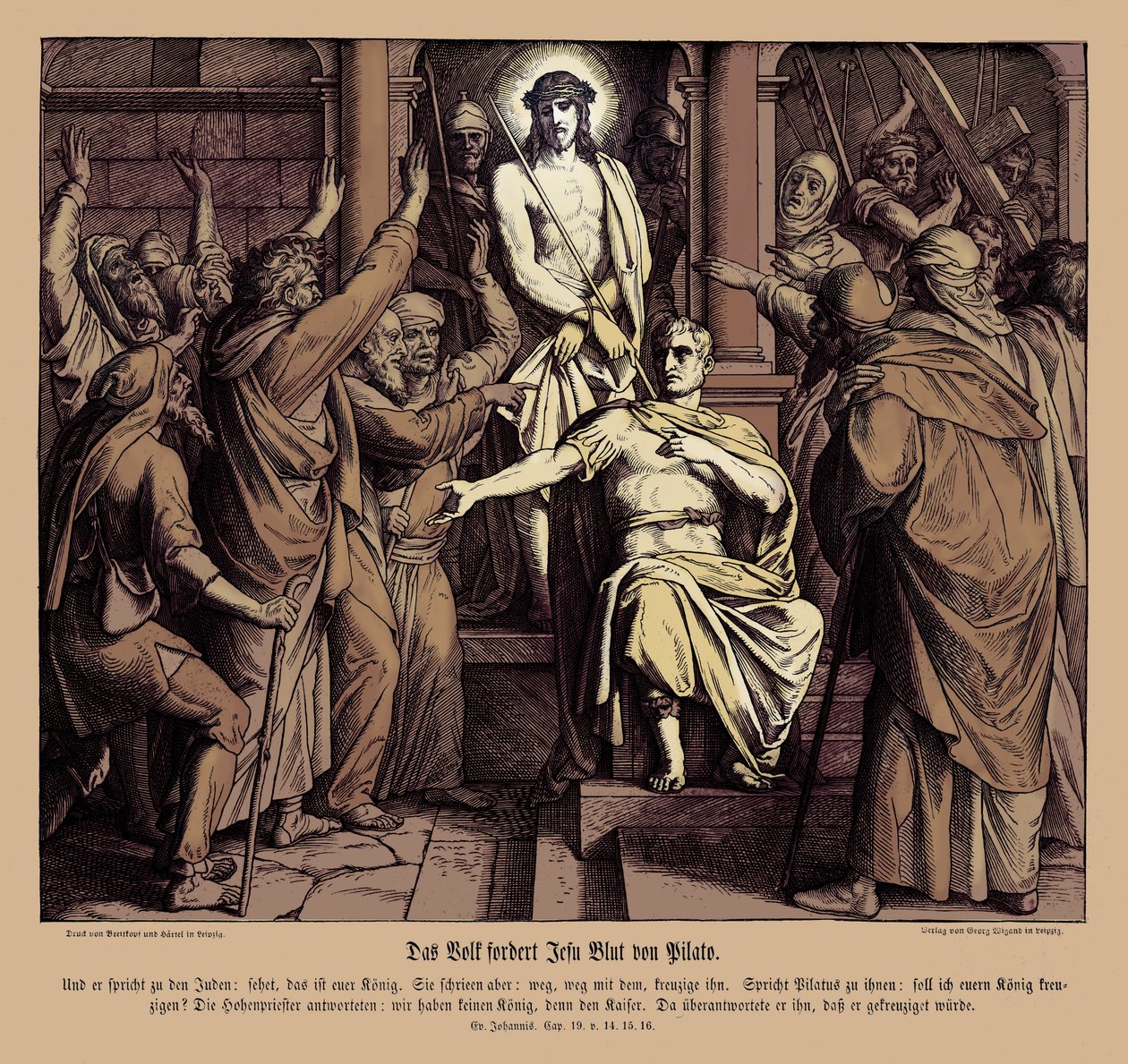 Pontius Pilatus, Johannesevangeliet av Julius Schnorr von Carolsfeld
