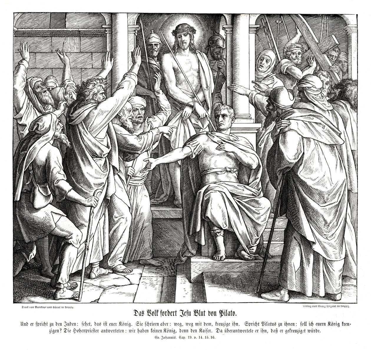 Pontius Pilatus, Johannesevangeliet av Julius Schnorr von Carolsfeld
