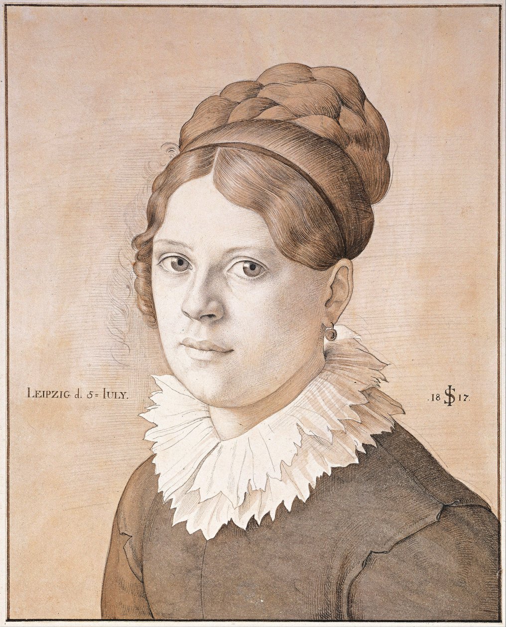 Portrett av Henriette Schnorr von Carolsfeld, 1817 av Julius Schnorr von Carolsfeld