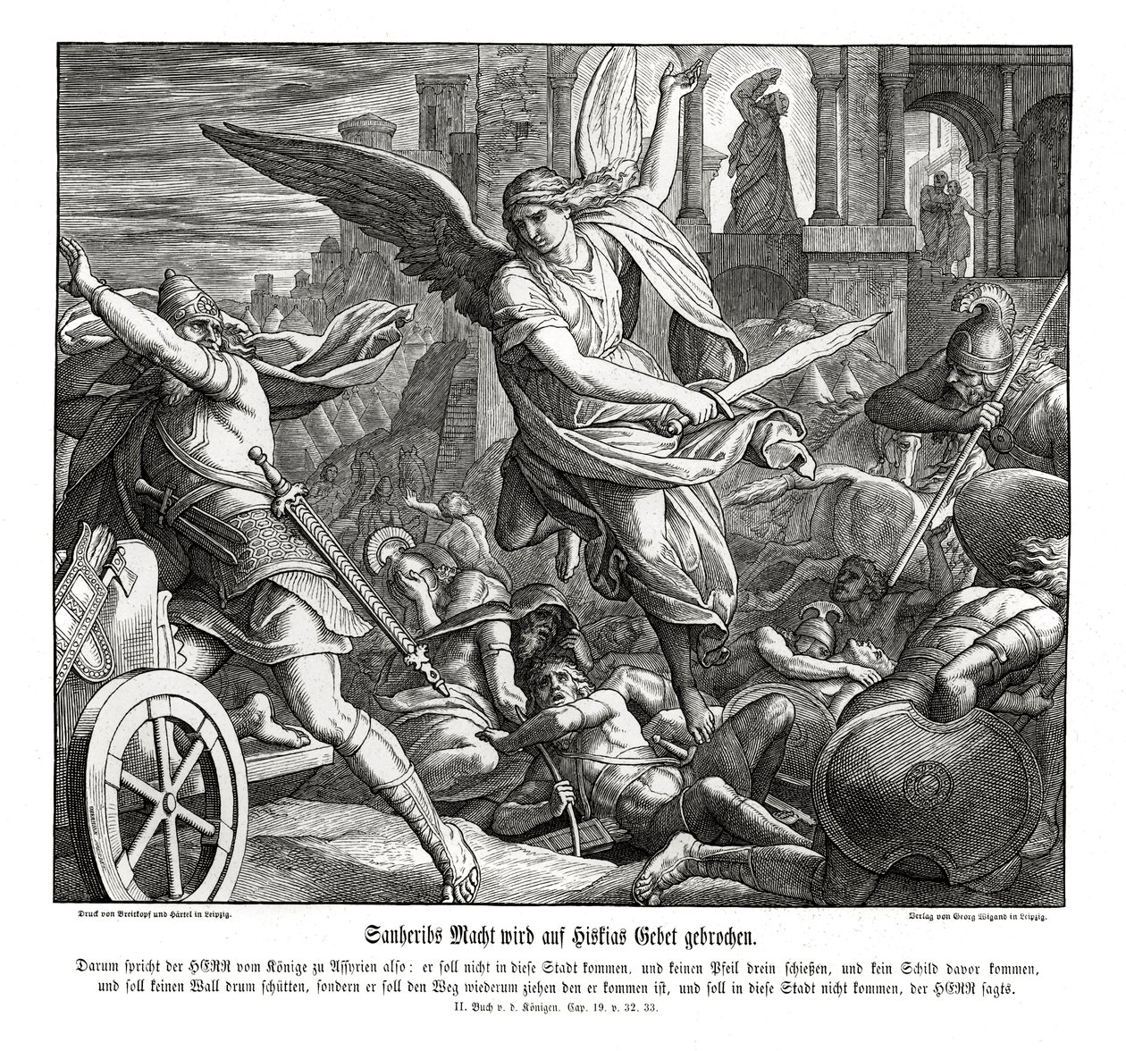 Hiskias bønn, 2. Kongebok av Julius Schnorr von Carolsfeld