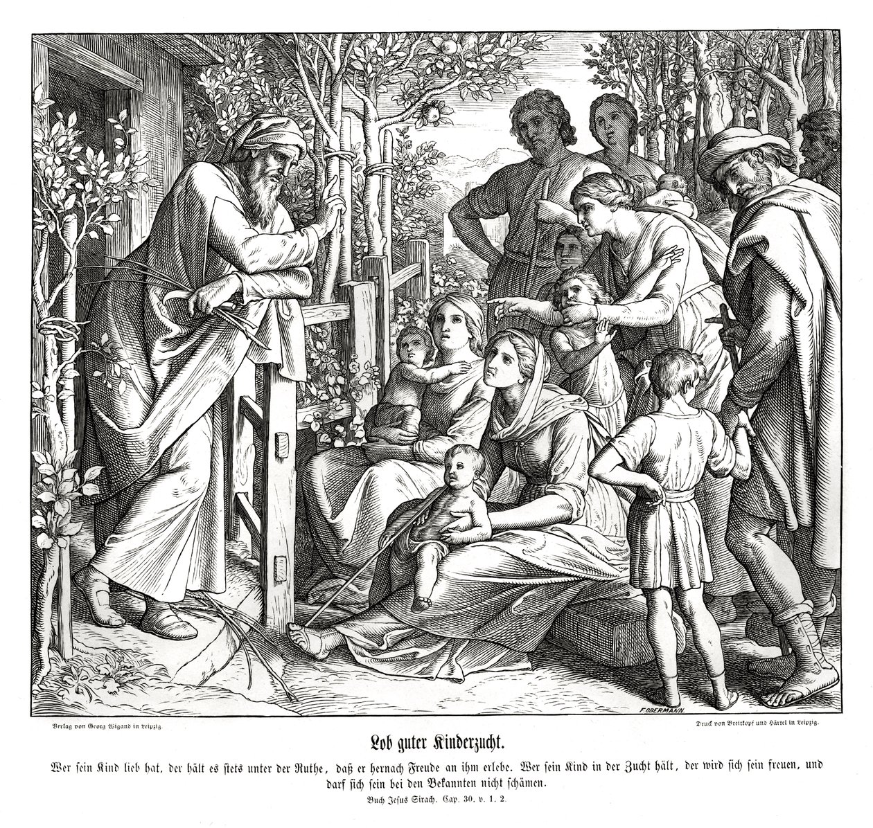 Barneoppdragelse, Siraks bok av Julius Schnorr von Carolsfeld