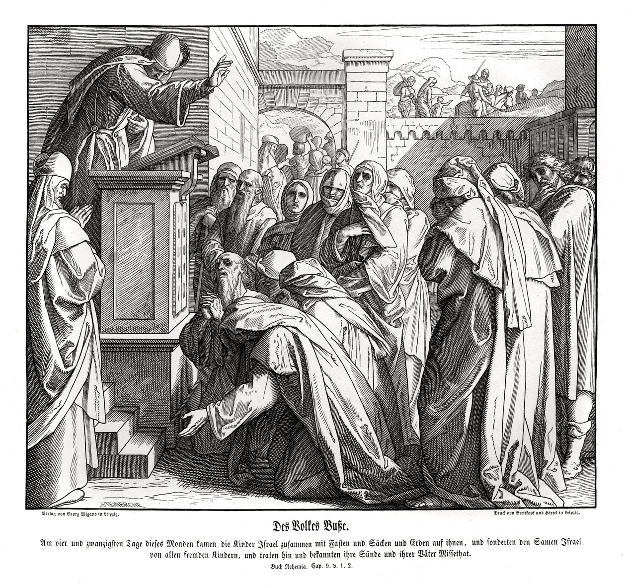 Folkets omvendelse, Nehemja av Julius Schnorr von Carolsfeld
