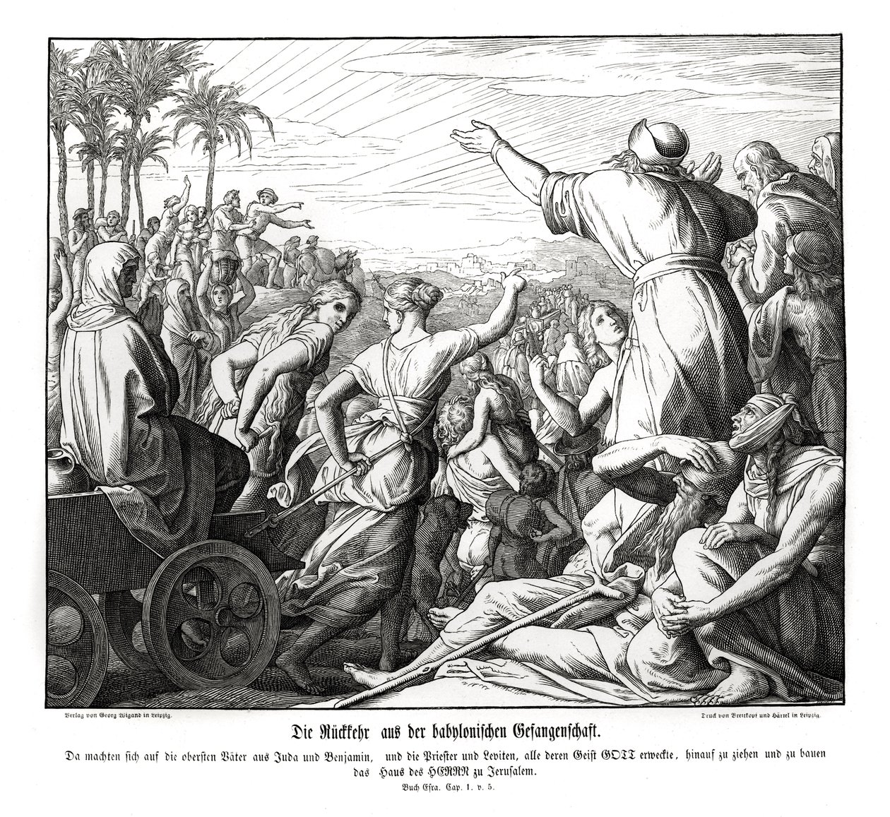 Return from Babylon, Ezra av Julius Schnorr von Carolsfeld