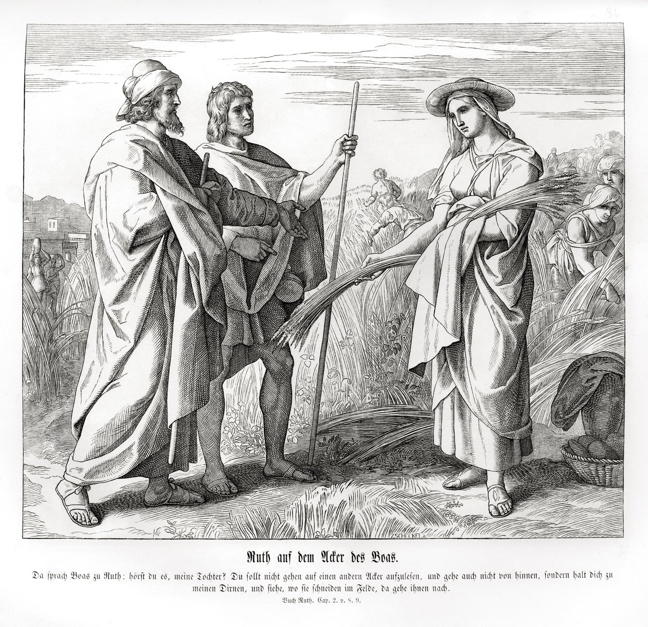 Ruth in the fields of Boaz, Ruth av Julius Schnorr von Carolsfeld