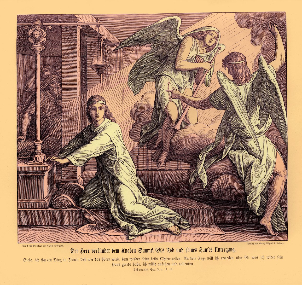 Samuel mottar profetien om Elis død av Julius Schnorr von Carolsfeld