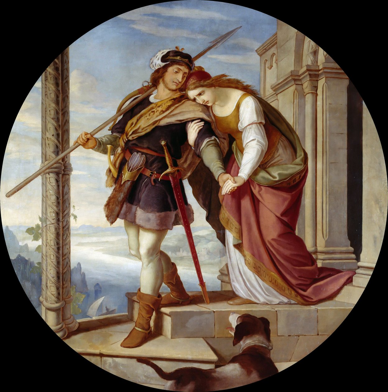 Siegfrieds Farvel fra Kriemhild, c.1843. av Julius Schnorr von Carolsfeld
