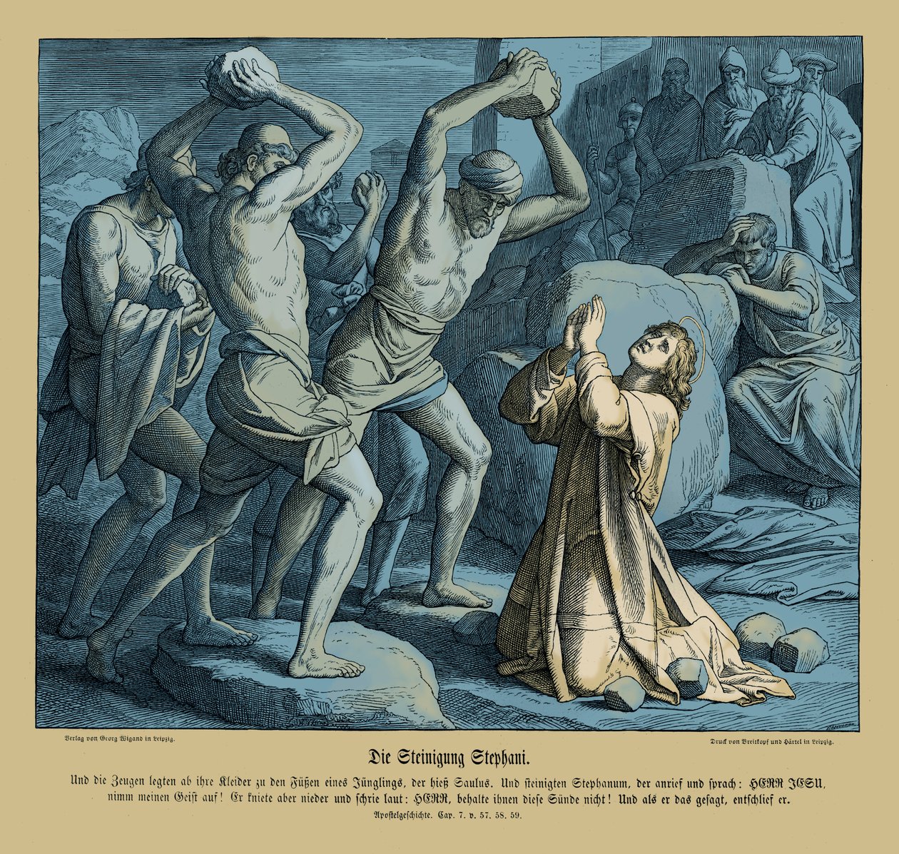 Steining av Stefanus, Apostlenes gjerninger av Julius Schnorr von Carolsfeld