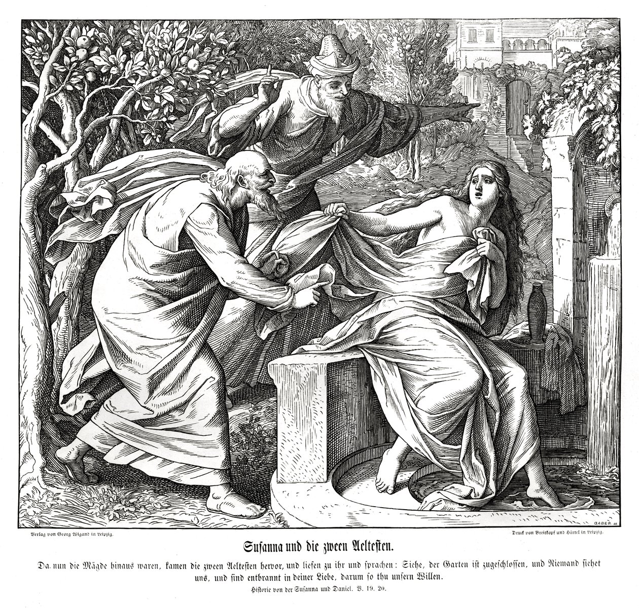 Susanna og de eldste, Susanna og Daniel av Julius Schnorr von Carolsfeld
