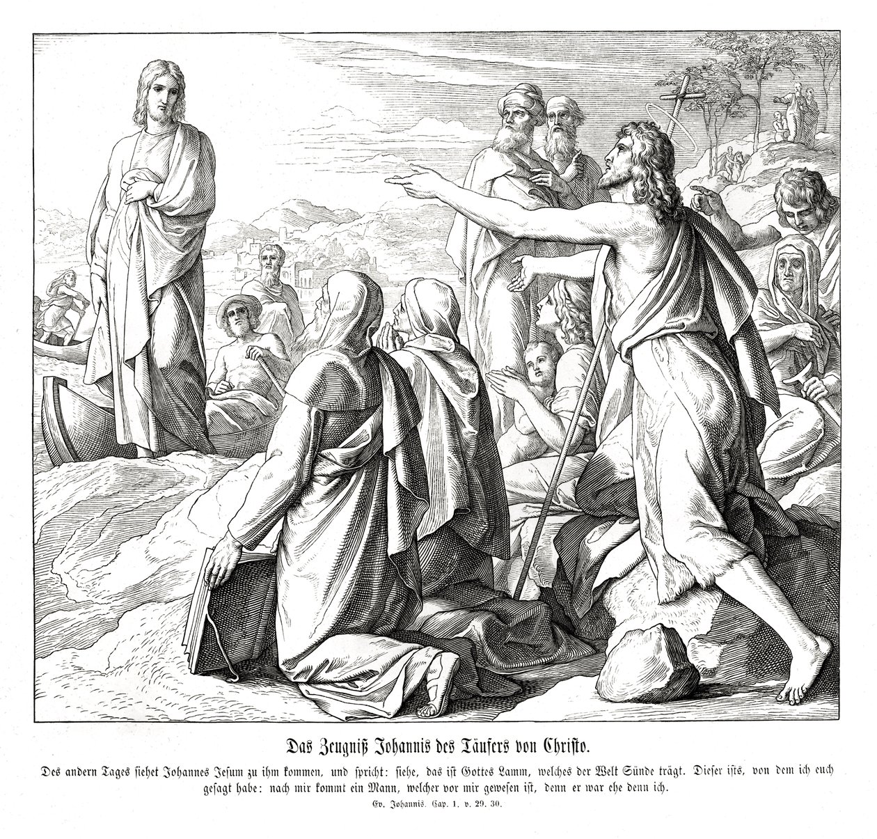 Vitnesbyrd om døperen Johannes, Johannesevangeliet av Julius Schnorr von Carolsfeld