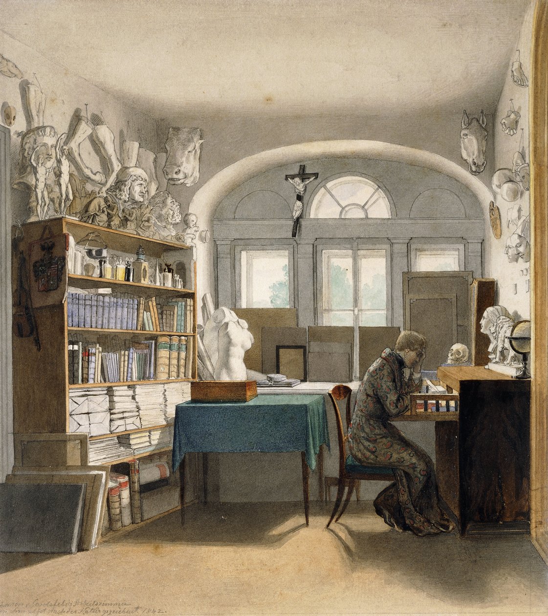 Kunstneren i hans studie av Julius Schnorr von Carolsfeld