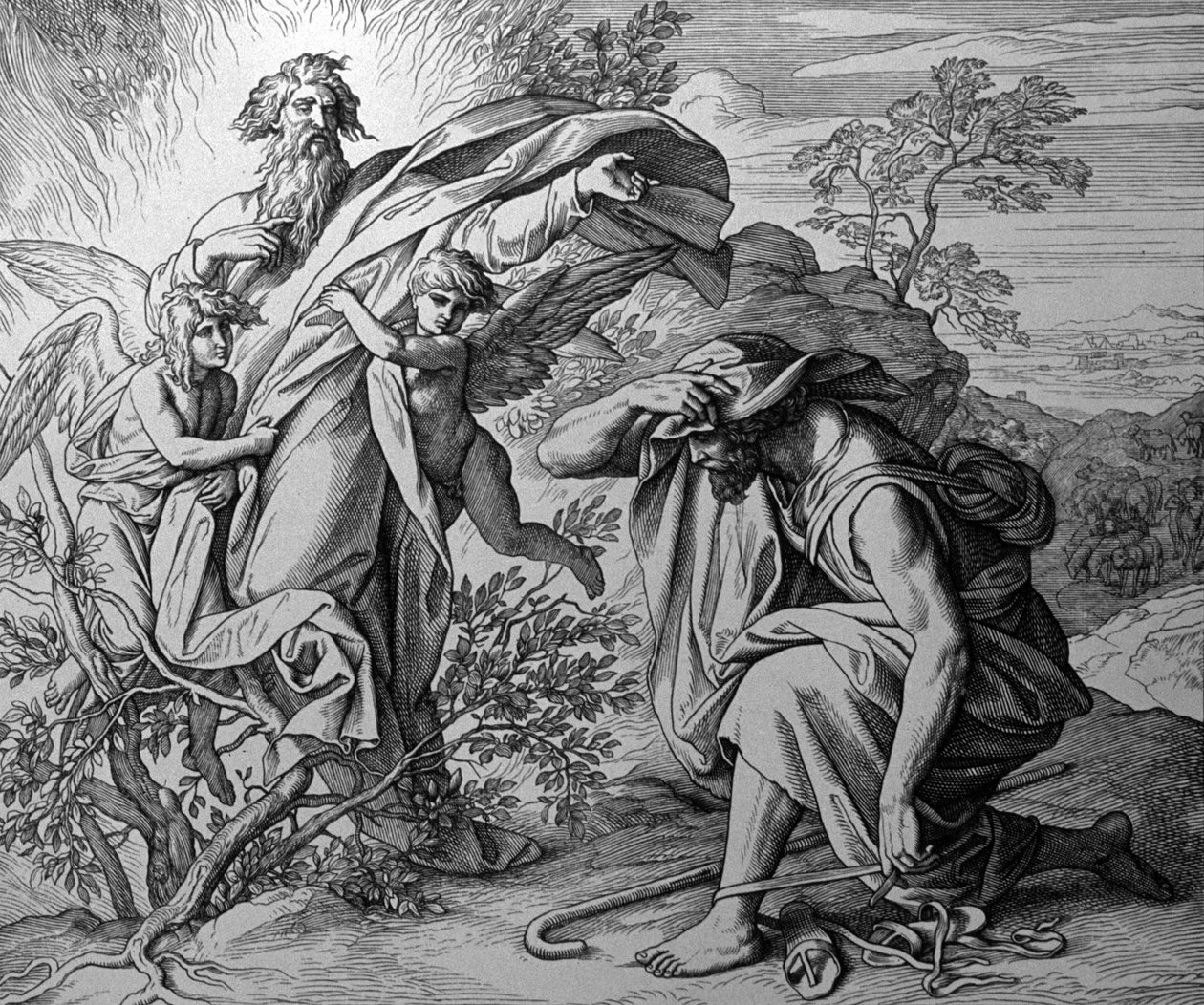 Den brennende busken av Julius Schnorr von Carolsfeld