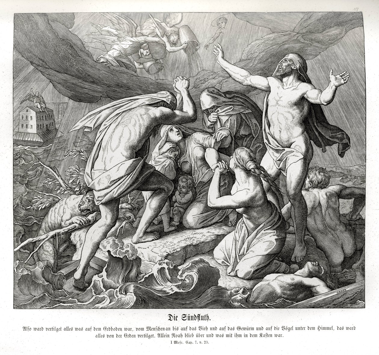 The Flood, Genesis av Julius Schnorr von Carolsfeld