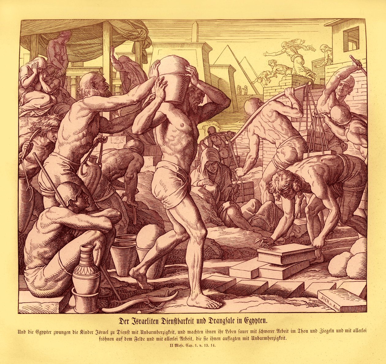 The Israelites are enslaved in Egypt, Exodus av Julius Schnorr von Carolsfeld