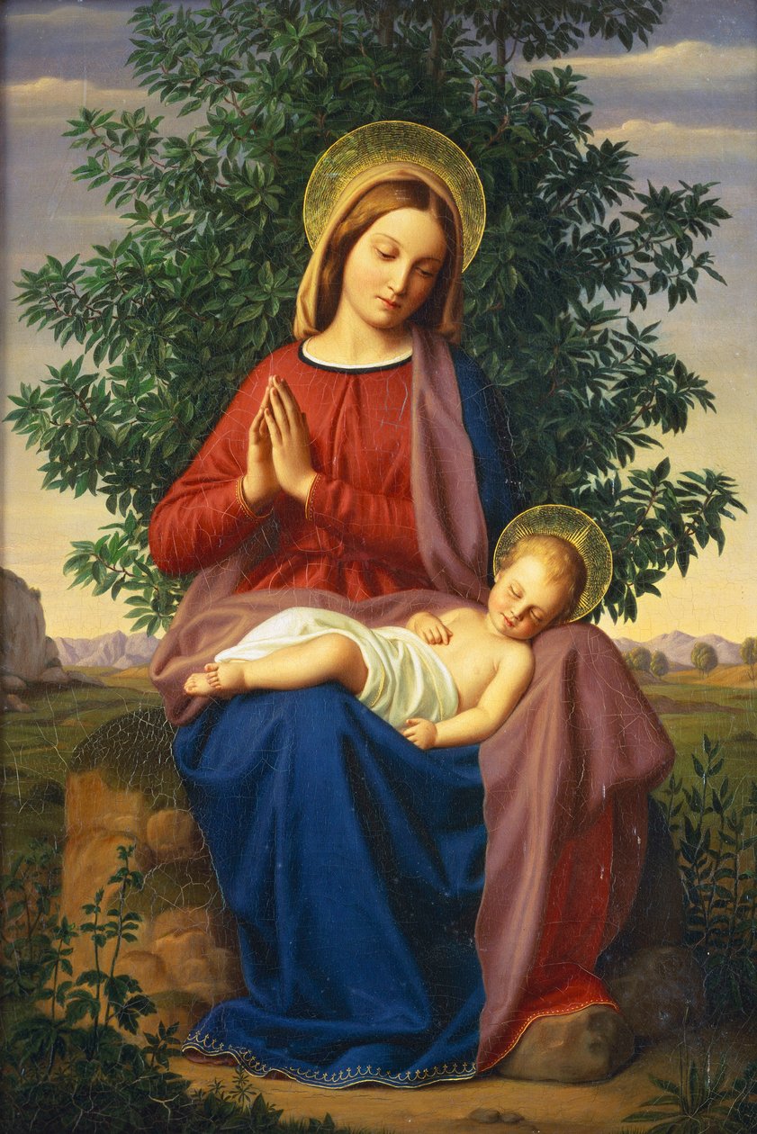 Madonnaen og barnet, 1855 av Julius Schnorr von Carolsfeld