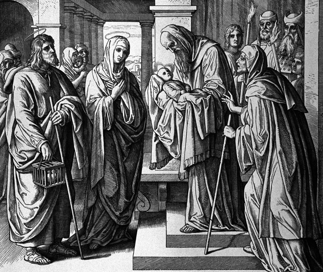 Presentasjonen av Jesusbarnet i tempelet av Julius Schnorr von Carolsfeld