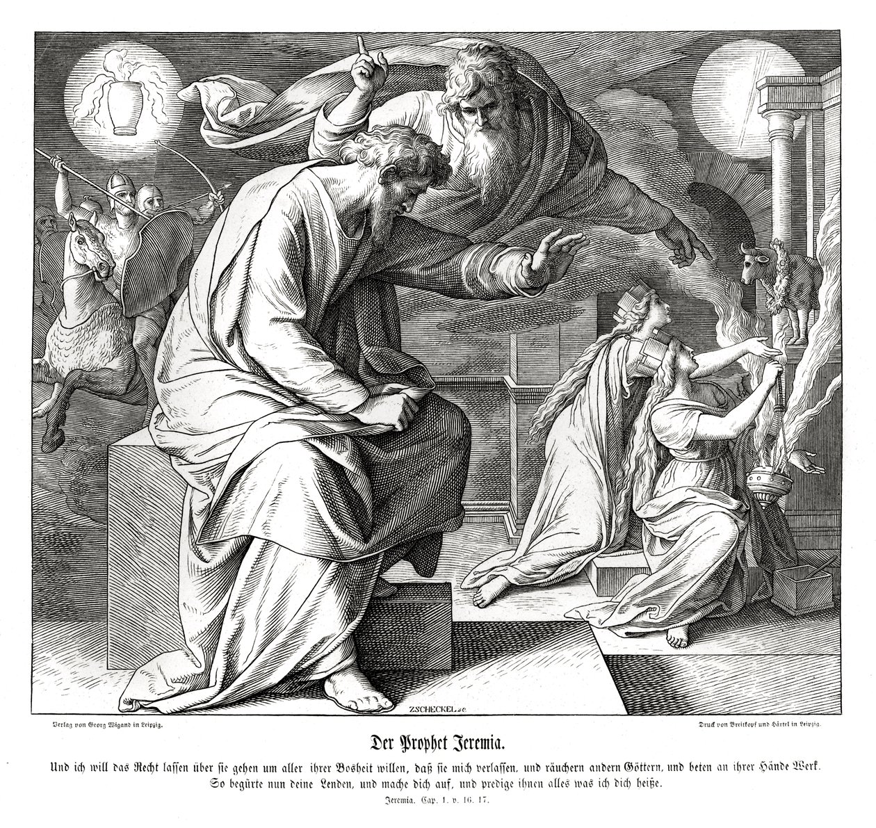 The Prophet Jeremiah av Julius Schnorr von Carolsfeld