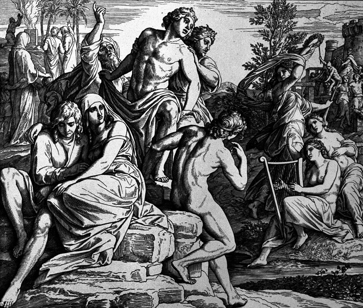 De syndige englene av Julius Schnorr von Carolsfeld