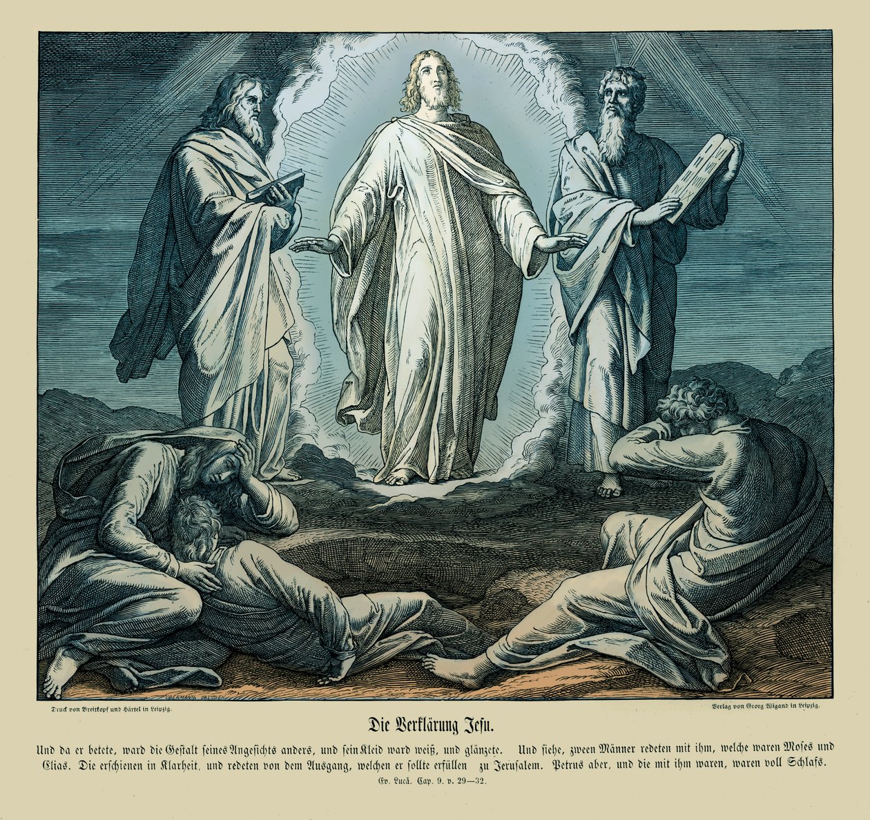 Jesu forvandling, Lukasevangeliet av Julius Schnorr von Carolsfeld