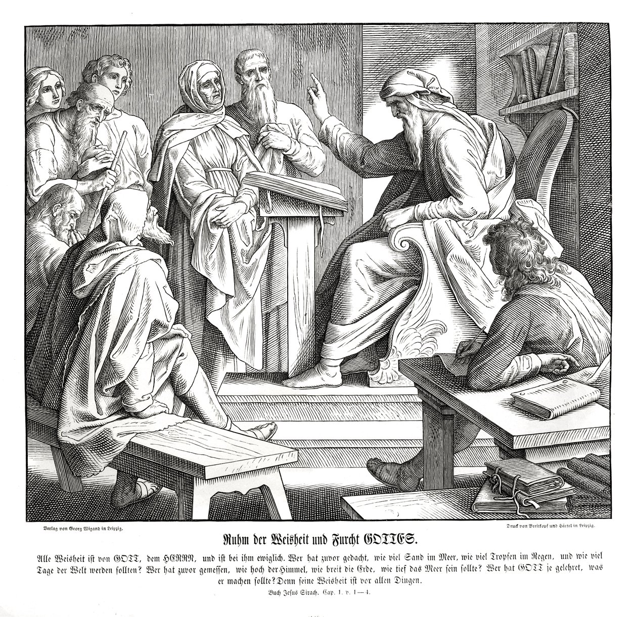 Wisdom of the Lord, Book of Sirach av Julius Schnorr von Carolsfeld
