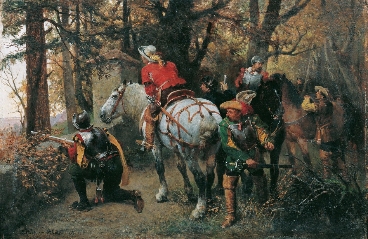 fiendens rekognosering av Julius von Blaas d. Ä.