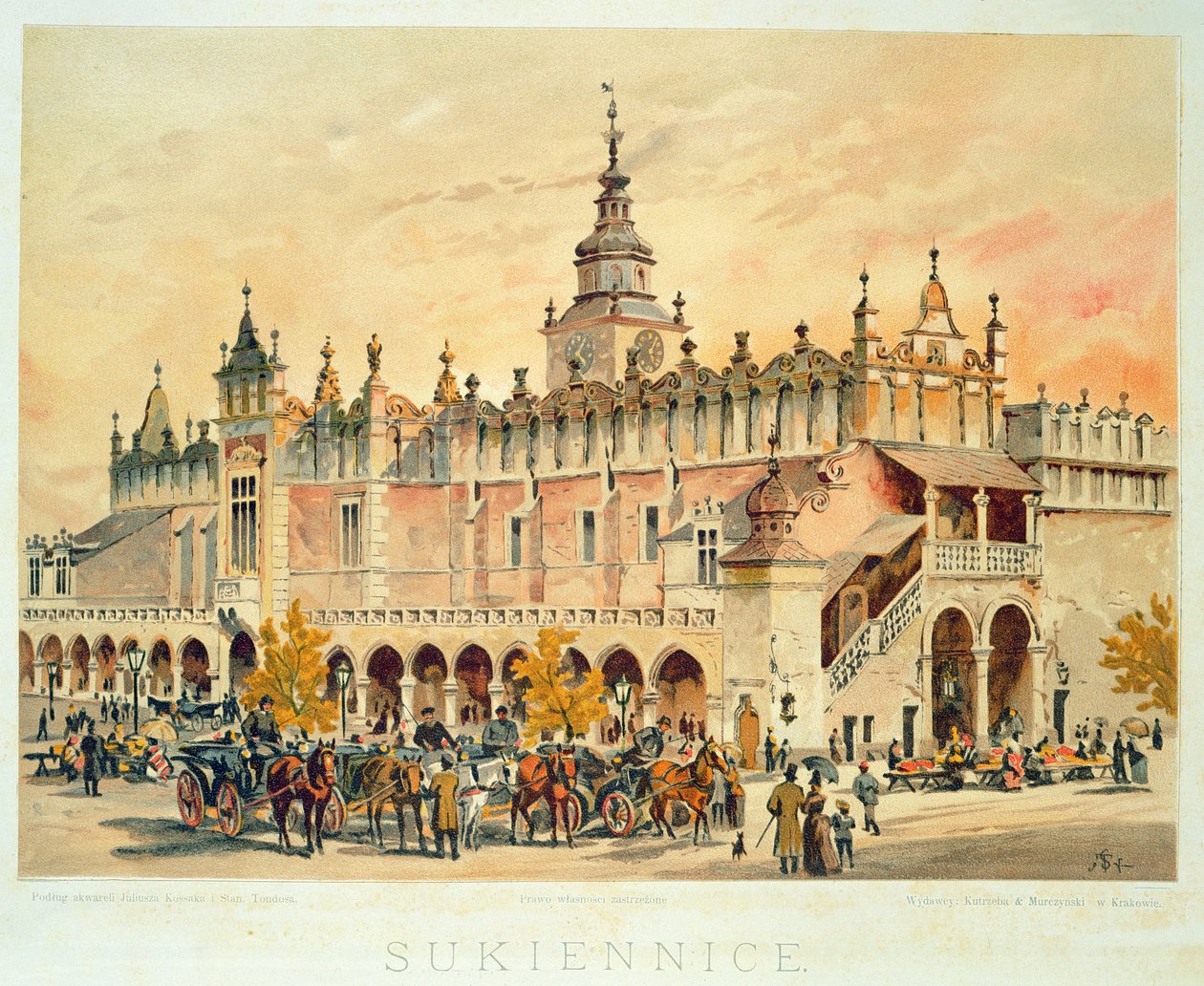 The Sukiennice, Krakow, fra 