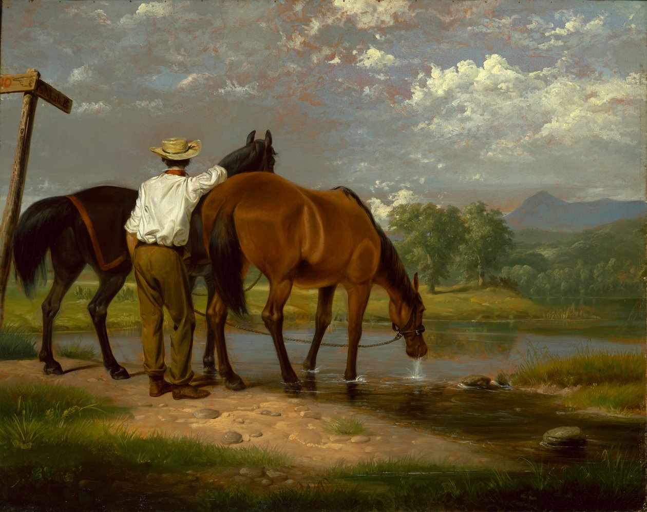 Vanning av hester av Junius Brutus Stearns