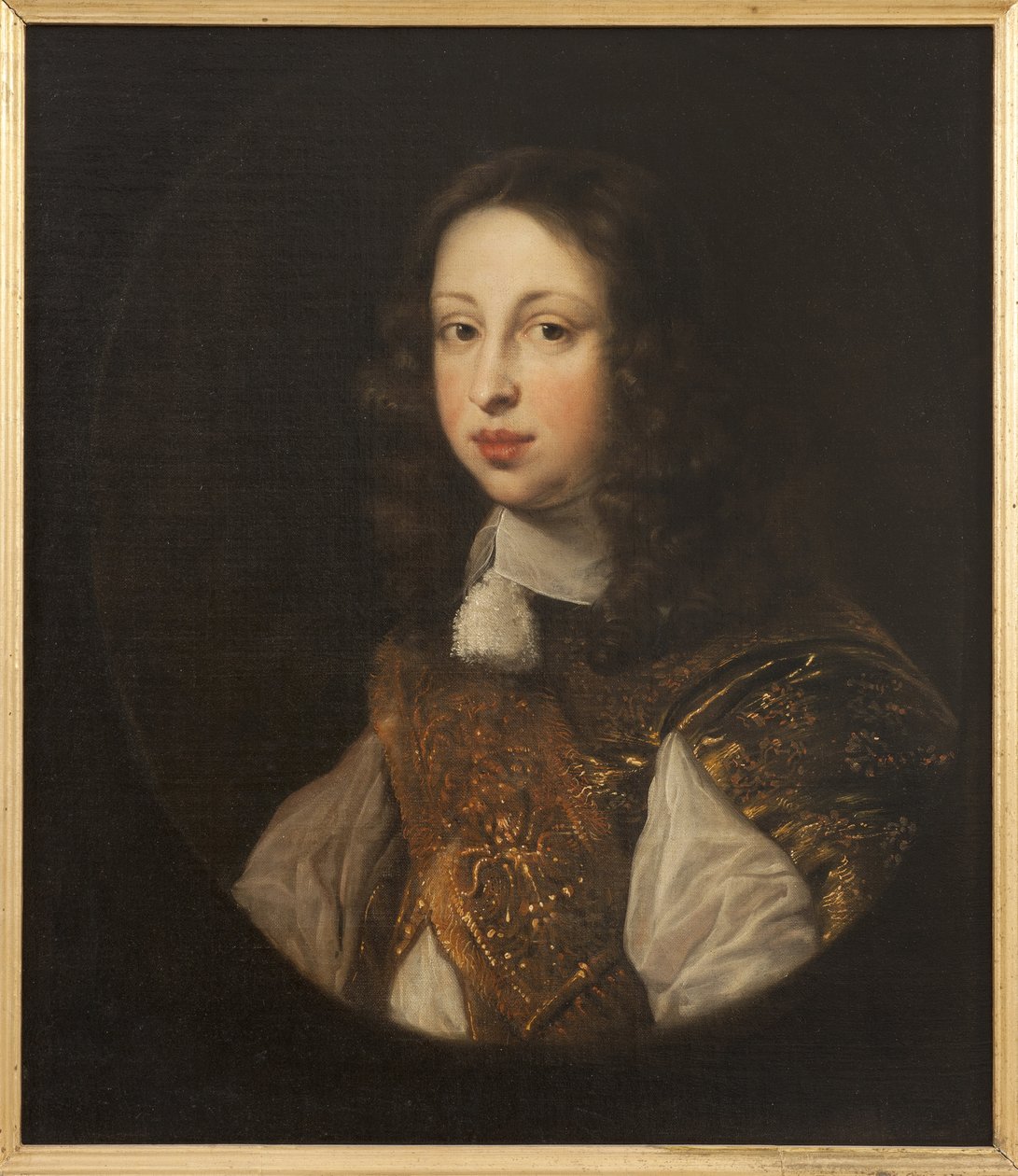 Le prince heritier Johann Georg von Schleswig Holstein Gottorp - Portrett av Johann Georg (1638-1655), arvingen til tronen i Holstein-Gottorp, av Ovens, Jurgen (Jurriaen) (1623-1678). Olje på lerret. Mål: 68x59 cm. Nasjonalmuseet Stockholm av Jürgen Ovens