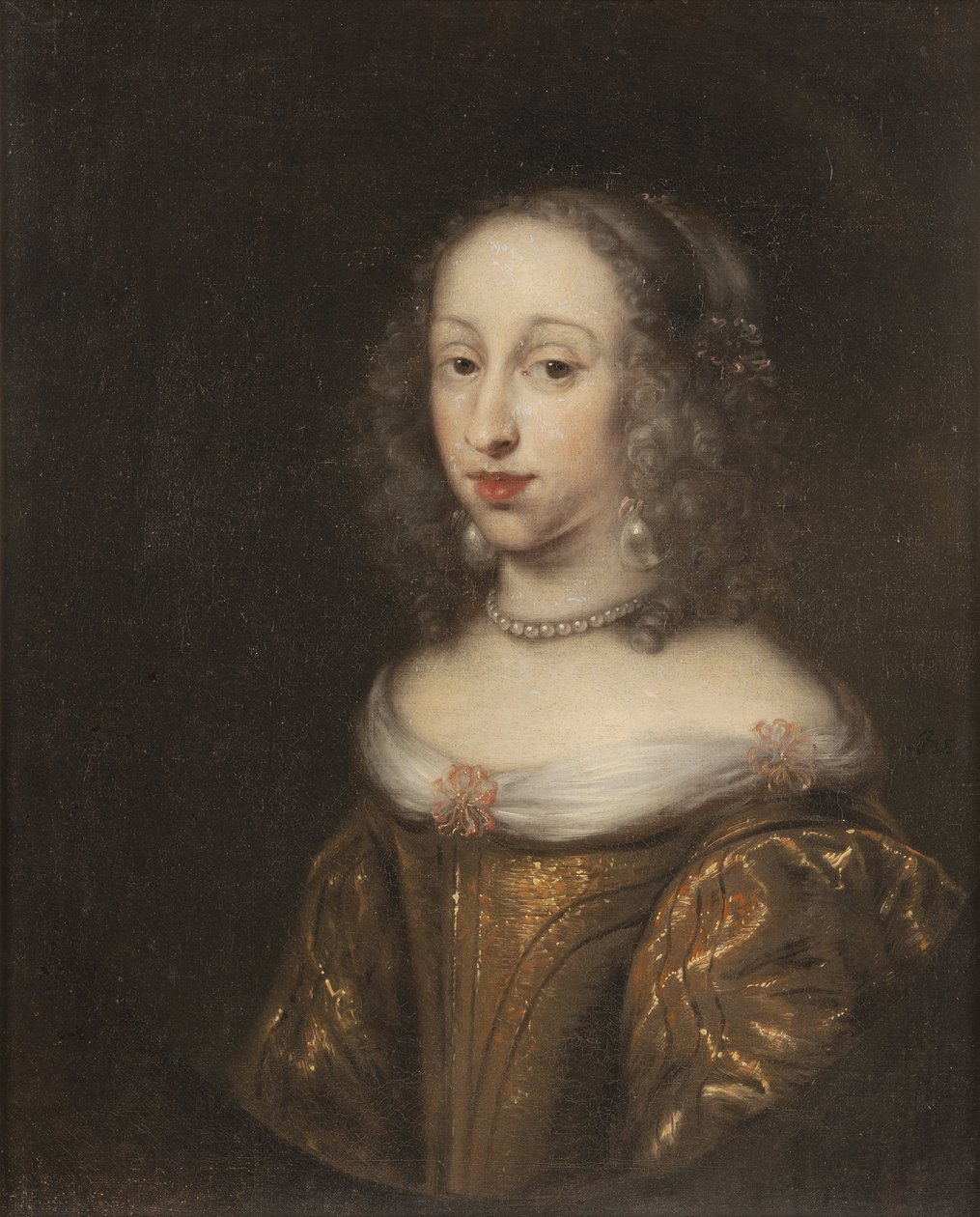 Prinsesse Anne Dorothee de Holstein Gottorp - Portrett av prinsesse Anna Dorothea av Holstein-Gottorp (1640-1713), av Ovens, Juergen (1623-1678). Olje på lerret. Mål: 69x57 cm. Nationalmuseum Stockholm av Jürgen Ovens