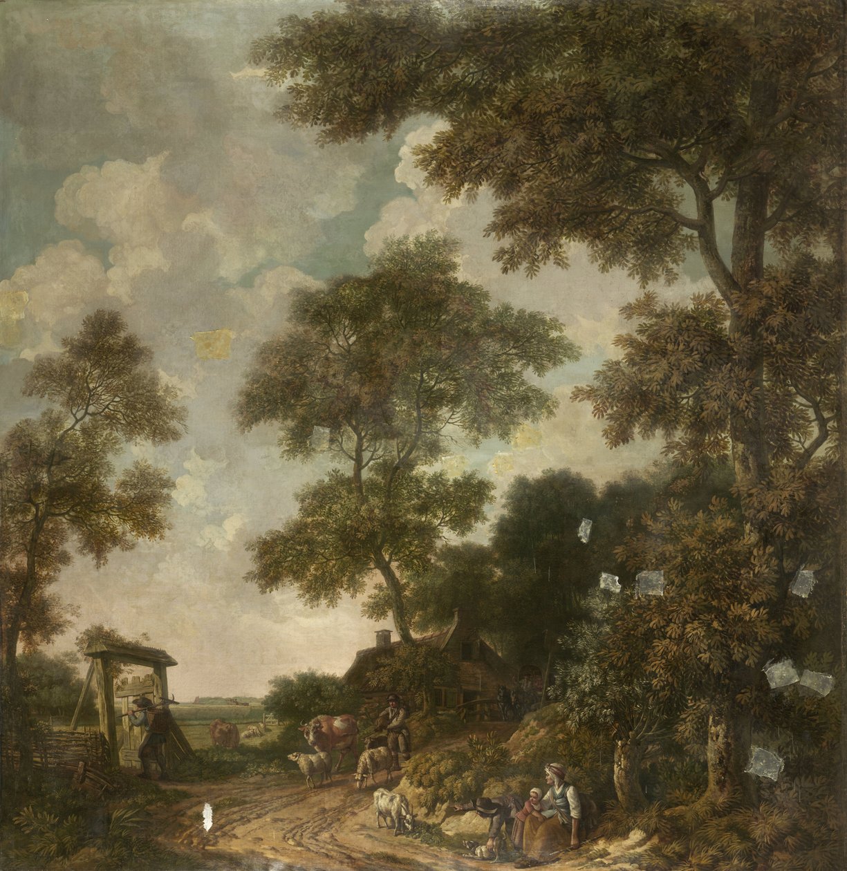 Tapetmaleri av et nederlandsk landskap med en grusvei av Jurriaan Andriessen (attributed to)