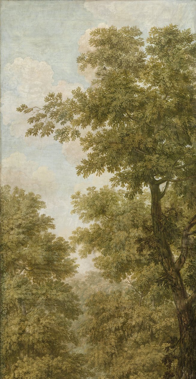 Tre veggtepper med nederlandsk landskap Tapetmaleri av et nederlandsk landskap med en landeiendom Tre tapetmalerier av et nederlandsk landskap av Jurriaan Andriessen (attributed to)
