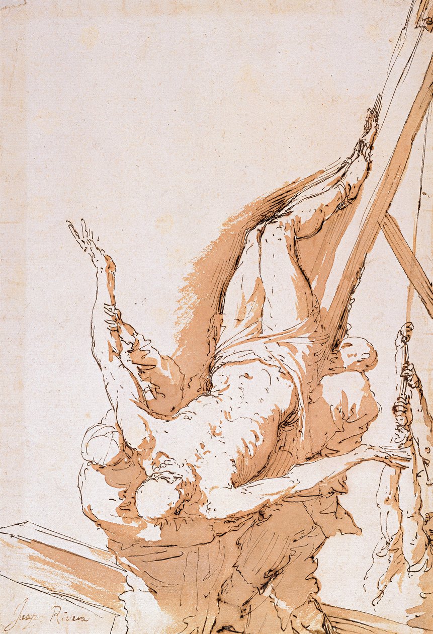 Korsfestelsen av den hellige Peter, ca 1625-1630 av Jusepe de Ribera