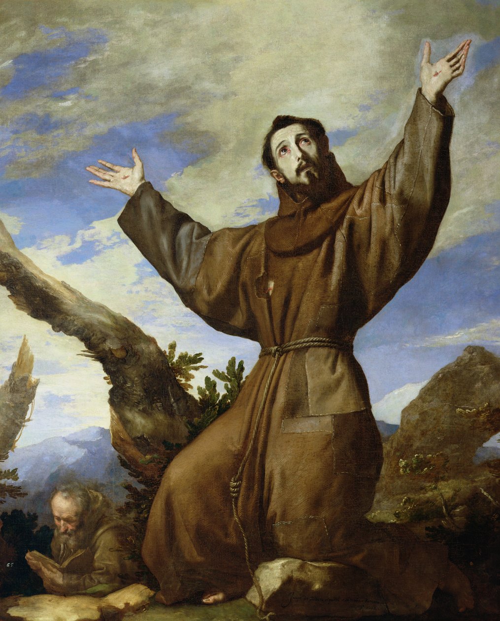 St. Frans av Assisi (ca. 1182-1220) 1642 av Jusepe de Ribera