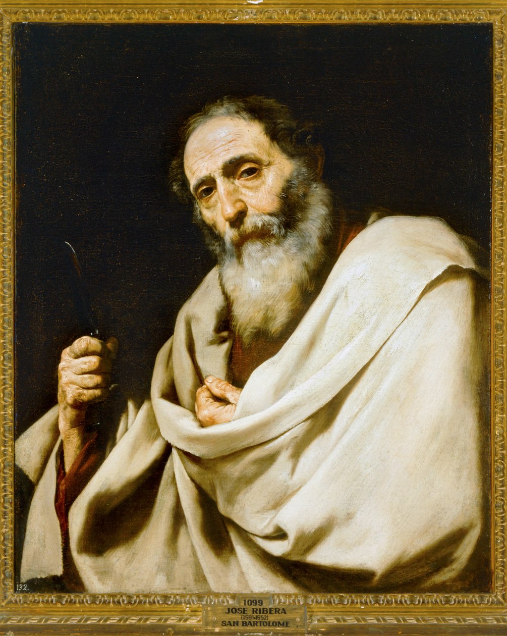 Sankt Bartolomeus … (maleri på lerret) av Jusepe de (1591-1652) Ribera