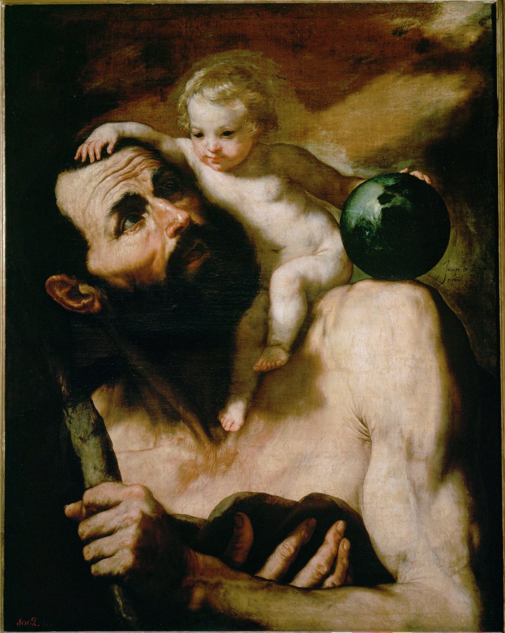 Sankt Kristoffer … (maleri på lerret) av Jusepe de (1591-1652) Ribera