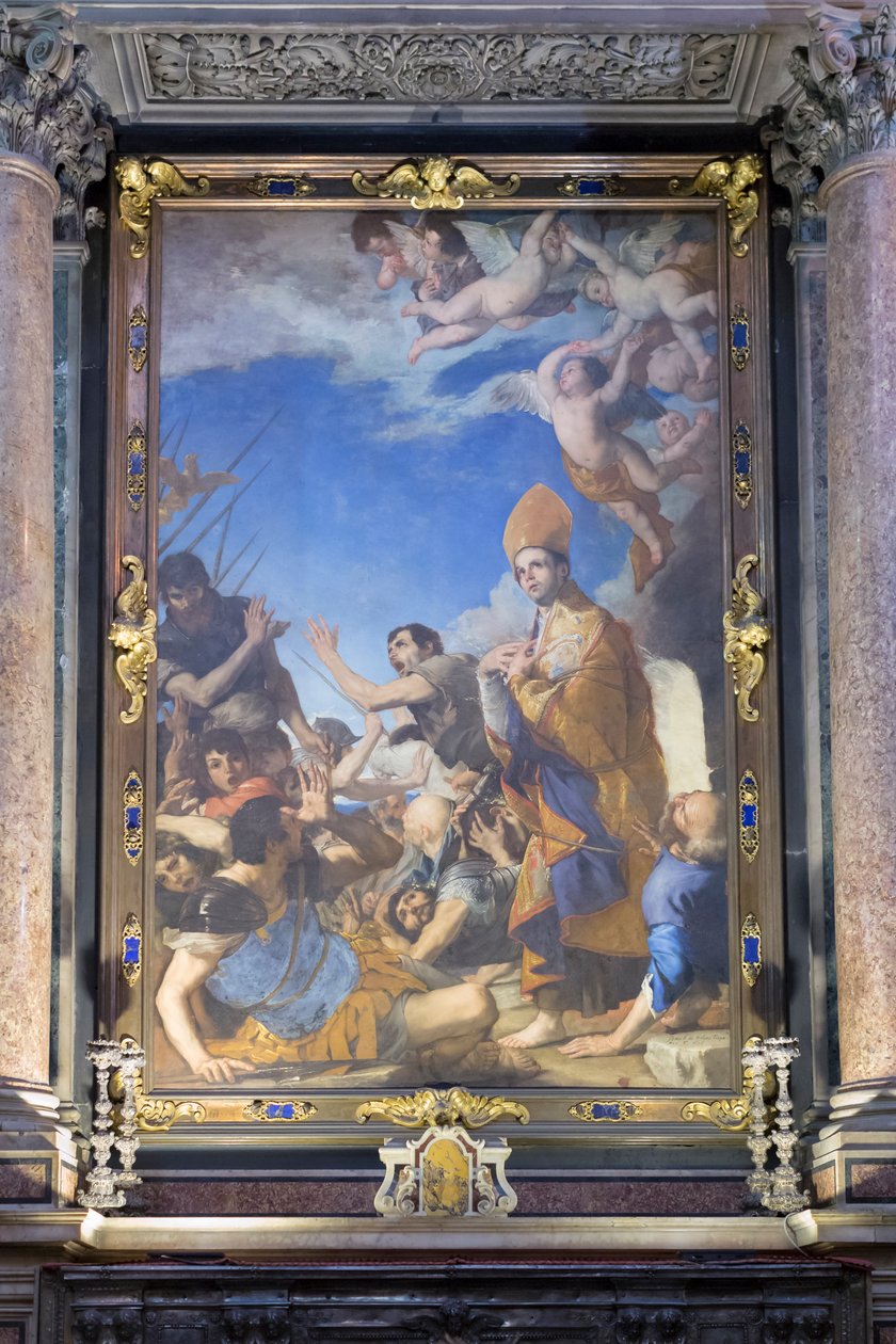 San Gennaro kommer uskadd ut av ovnen av Jusepe de (1591 1652) Ribera
