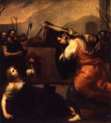 The Duel of Isabella av Carazzi og Diambra av Pettinella av Jusepe de Ribera