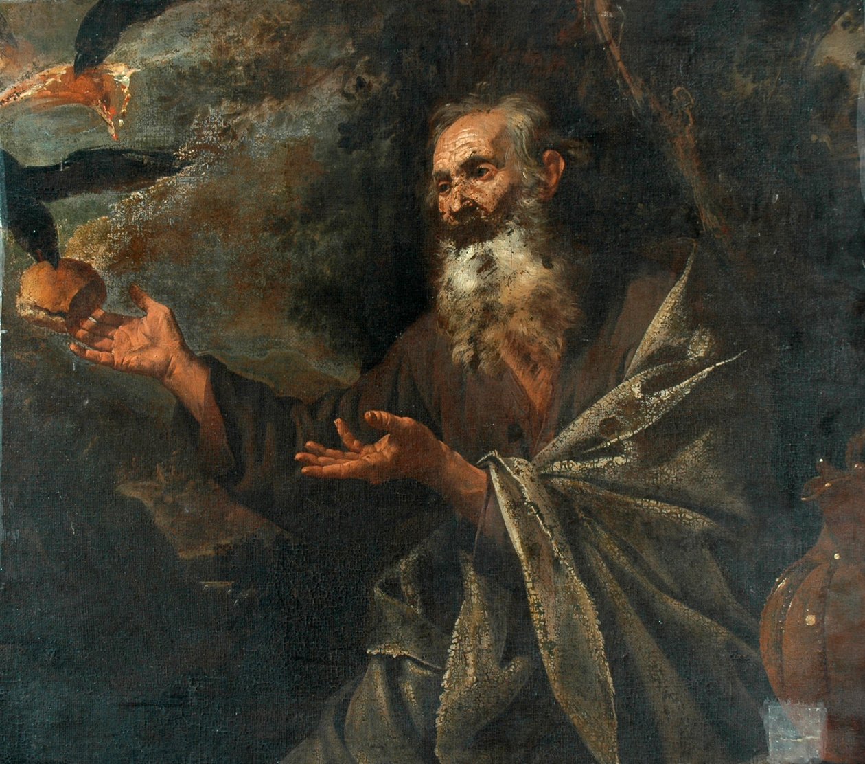 Elijah Fed By The Ravens av Jusepe de Ribera