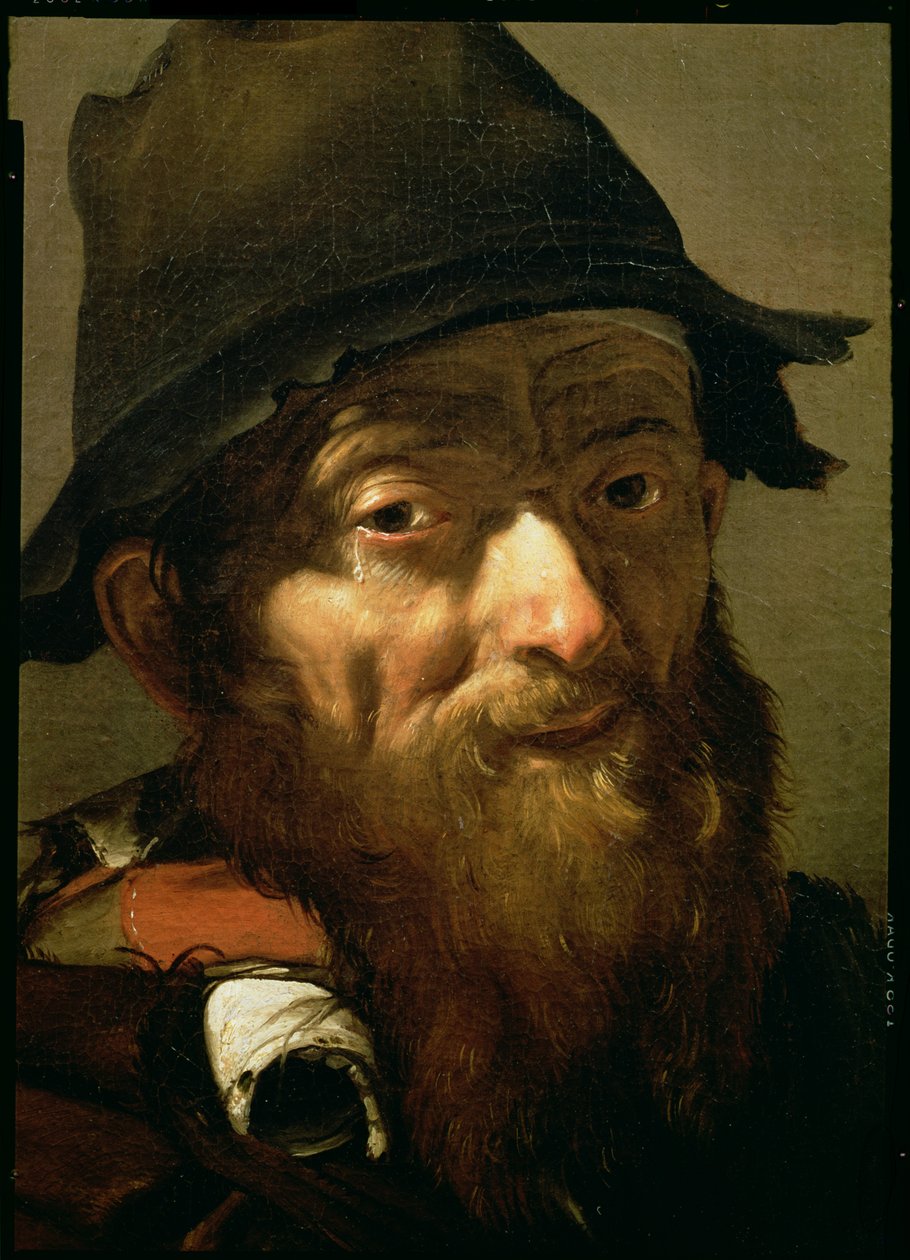 Head of an Old Man, detalj av Portrait of an Old Man med en løkolje på lerret detalj av 91076 av Jusepe de Ribera