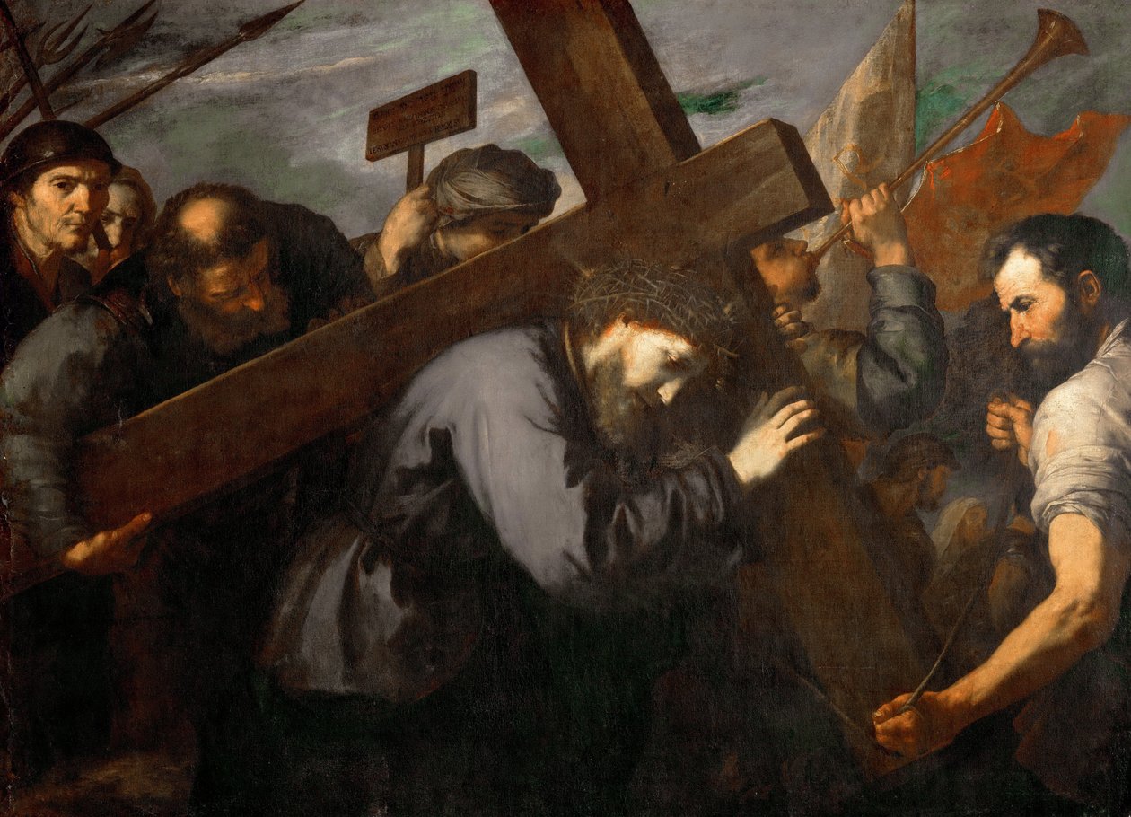 Jesus portant la Croix - Kristus som bærer korset - Jose de Ribera (1591-1652). Olje på lerret, ca. 1635. Dimensjon : 144x198 cm. Kunsthistorisk museum, Vienne av Jusepe de Ribera