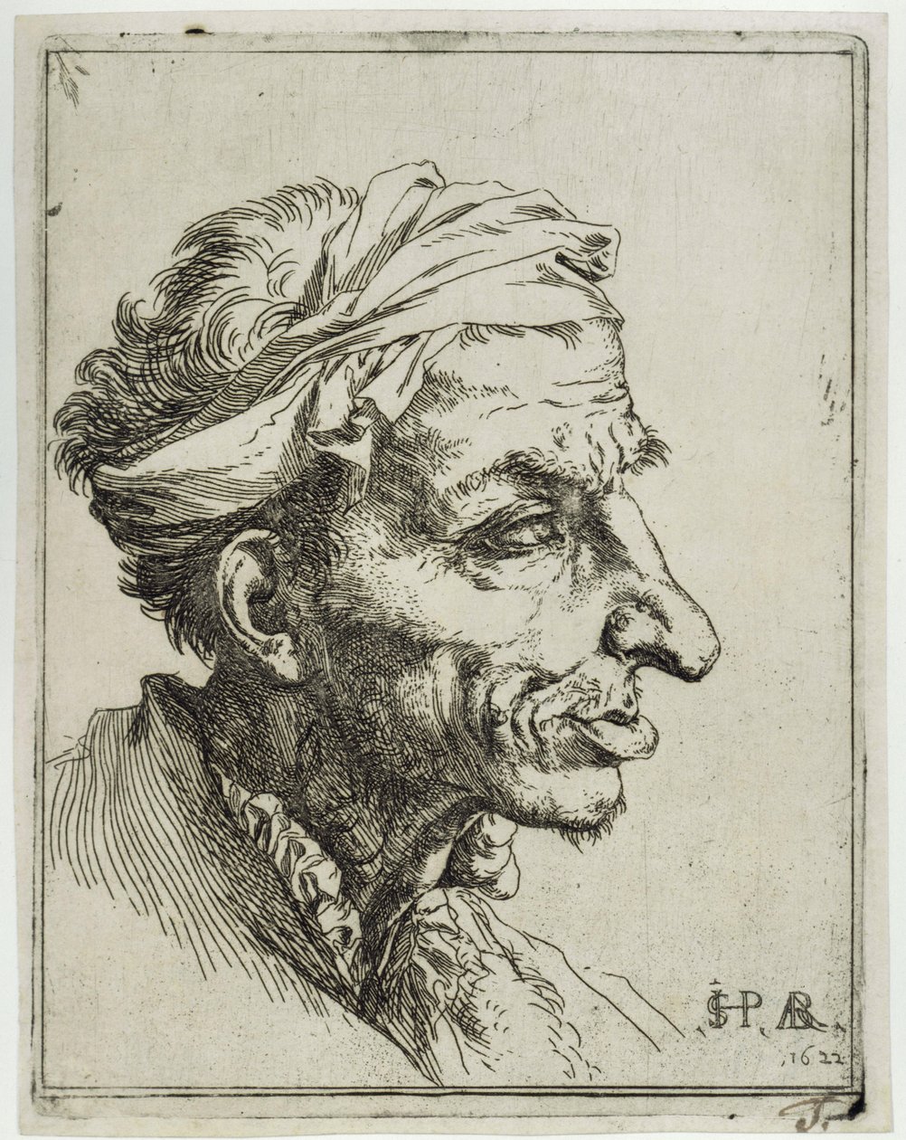 Lite grotesk hode av Jusepe de Ribera