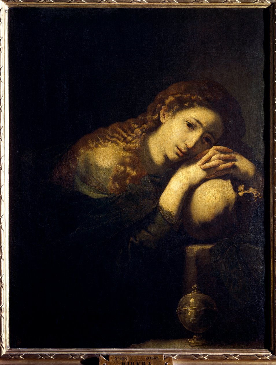 Den angrende Madeleine. Maleri av Jose de Ribera dit il Spagnoletto "" den spanske "" (1591-1652) av Jusepe de Ribera