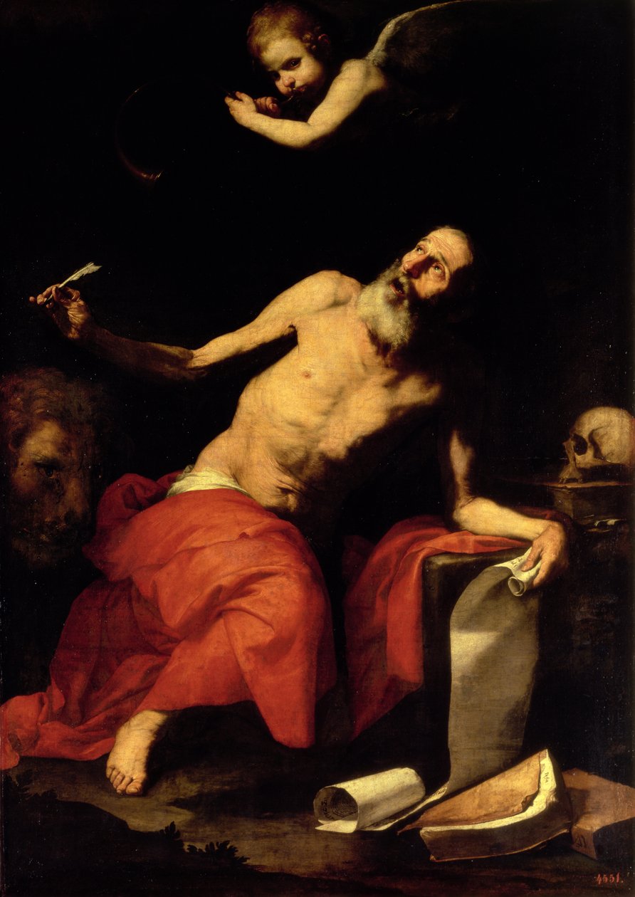 St. Jerome hører den siste trompeten, 1626 av Jusepe de Ribera