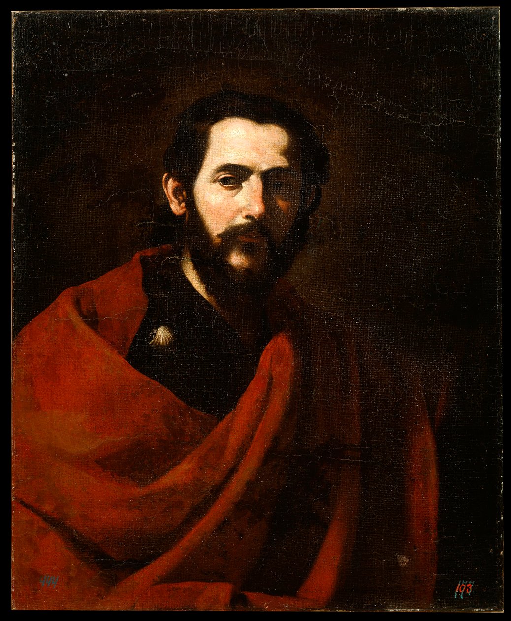 Apostelen Saint James the Great, 1600-tallet av Jusepe de Ribera