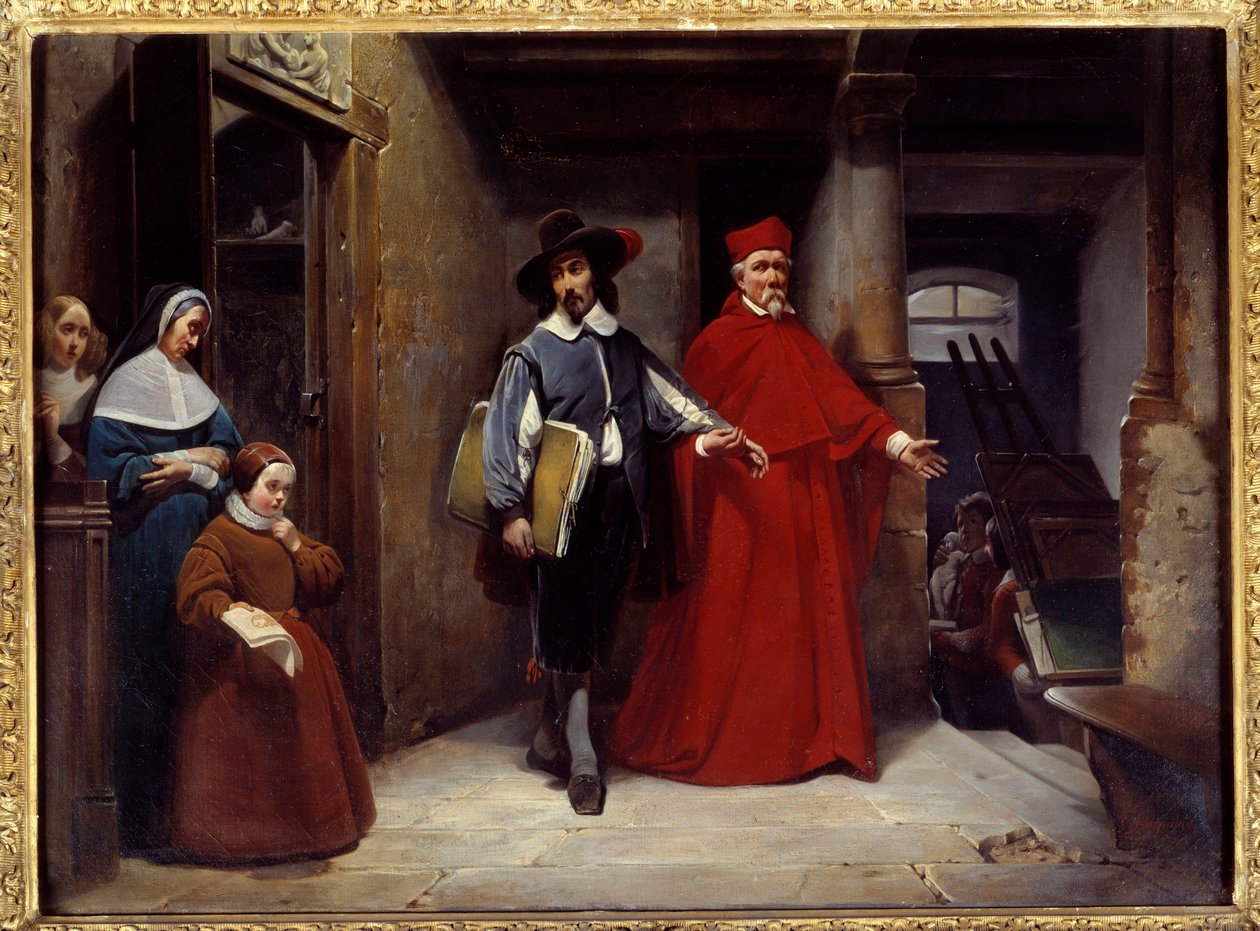 Kardinalen kommer for å hente maleren Jose de Ribera dit il Spagnoletto l