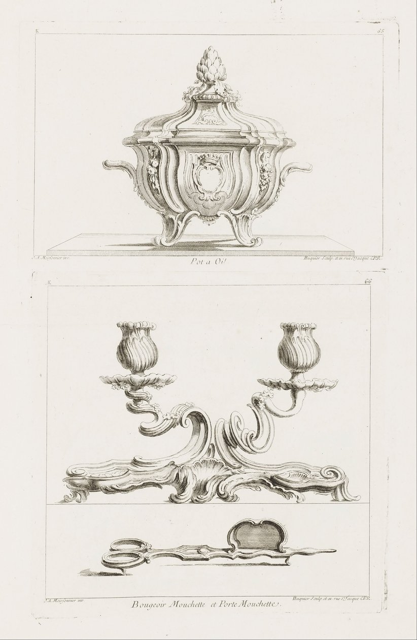 Gryte en olje., Terrine, 5. tallerken av Juste Aurèle Meissonnier