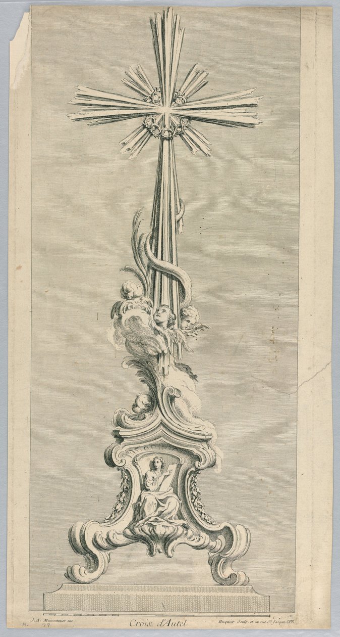 Design for et alterkors av Juste Aurèle Meissonnier