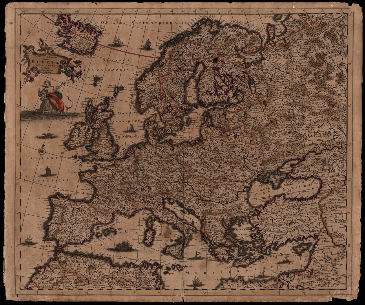 En ny og nøyaktig beskrivelse av Europa av Justus Danckerts